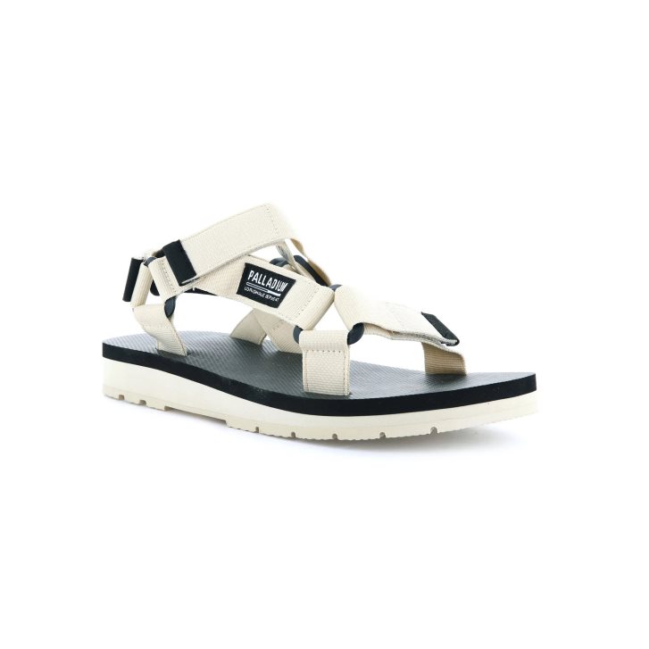 Beige Palladium Outdoorsy Urbanity Men's Sandals | ZA-587XOCK