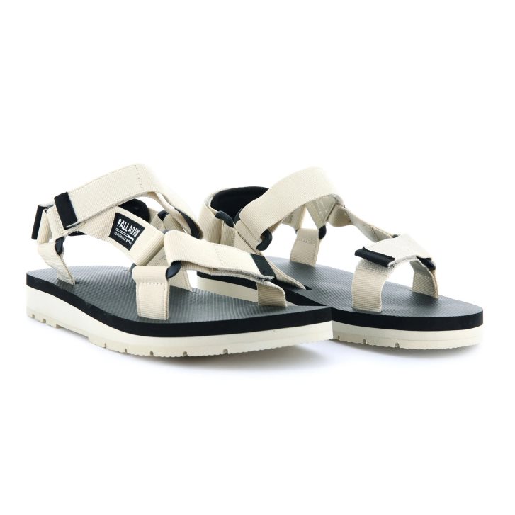 Beige Palladium Outdoorsy Urbanity Men's Sandals | ZA-587XOCK