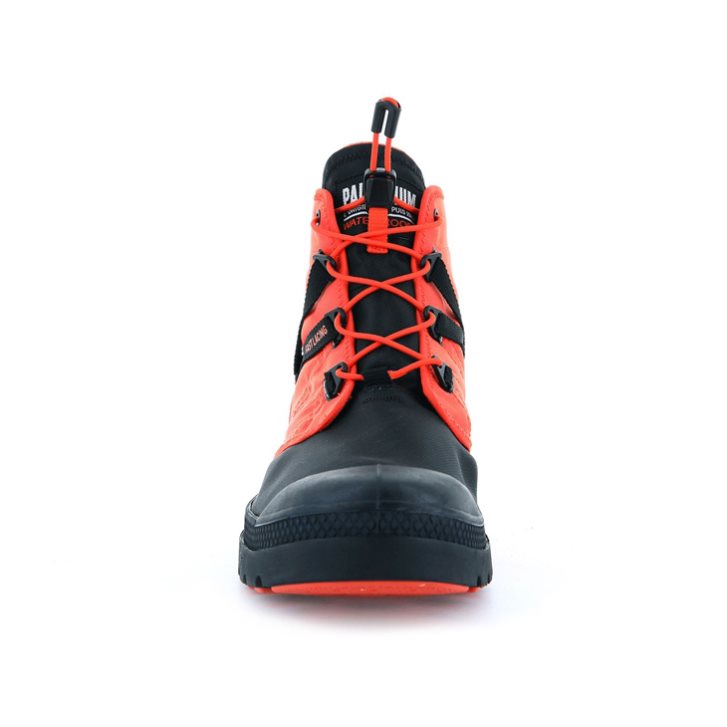 Black / Orange Palladium Pampa Travel Lite+ Waterproof Women's Boots | ZA-980SNYA