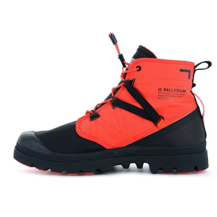 Black / Orange Palladium Pampa Travel Lite+ Waterproof Women's Boots | ZA-980SNYA