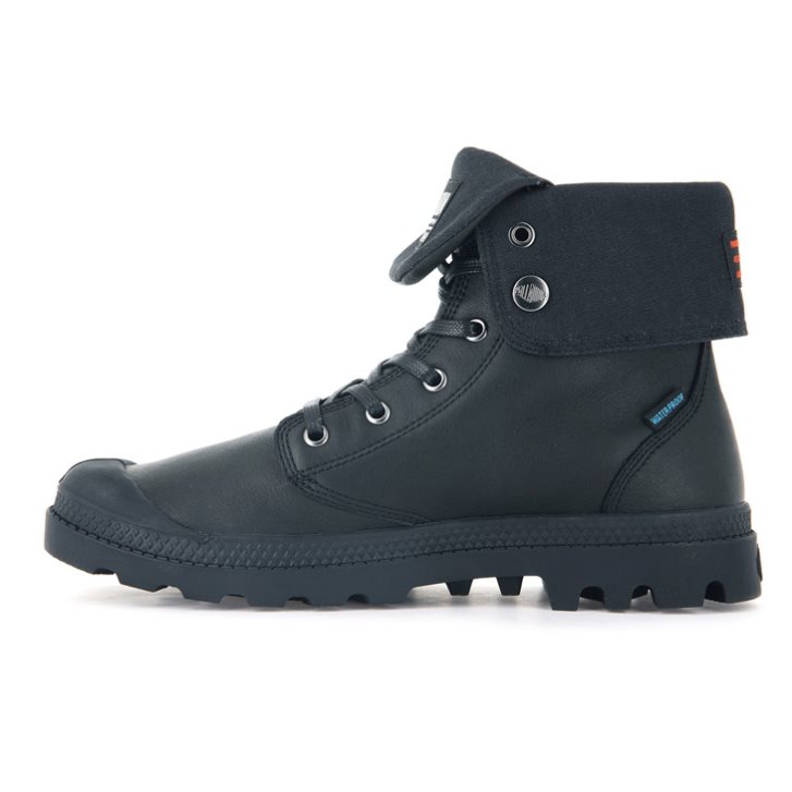 Black Palladium Baggy Leather ESS WP Men's Boots | ZA-128KZFD