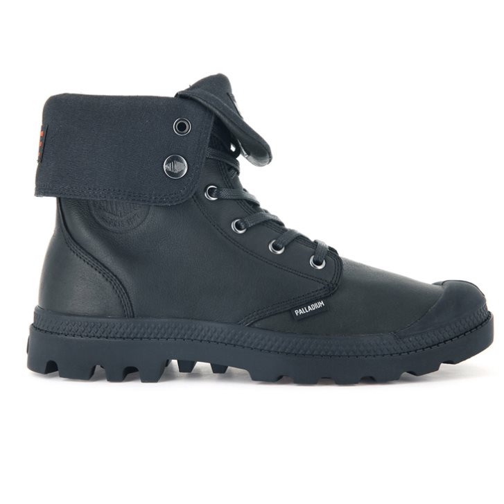 Black Palladium Baggy Leather ESS WP Women\'s Boots | ZA-139YTIW