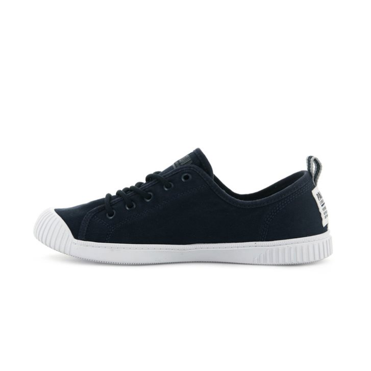 Black Palladium Easy Lace Canvas Low Tops Women's Sneakers | ZA-960RINZ