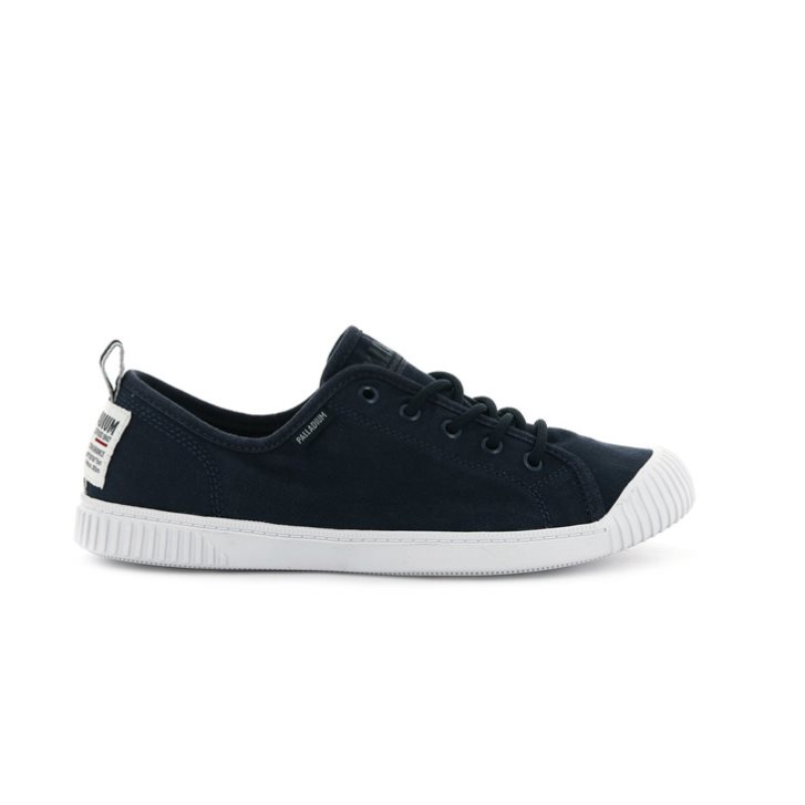 Black Palladium Easy Lace Canvas Low Tops Women\'s Sneakers | ZA-960RINZ