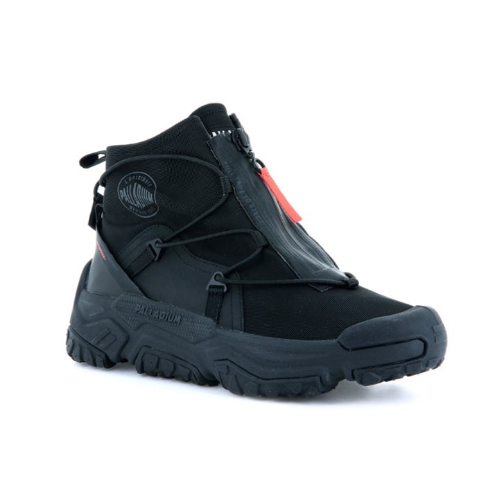 Black Palladium Off-grid Hi Zip Waterproof + Women's Sneakers | ZA-342KBPU