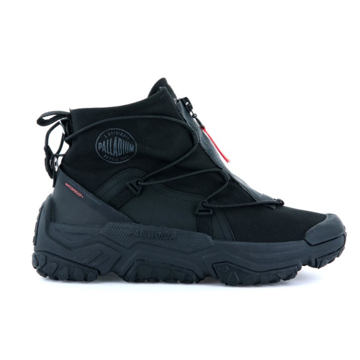 Black Palladium Off-grid Hi Zip Waterproof + Men\'s Sneakers | ZA-879TUNM