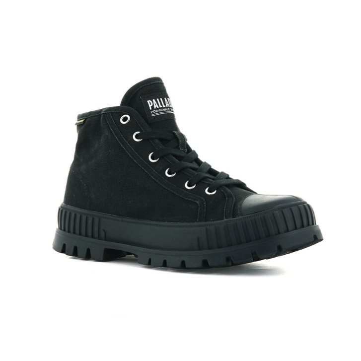 Black Palladium Pallashock Mid OG Men's Boots | ZA-436BDWP