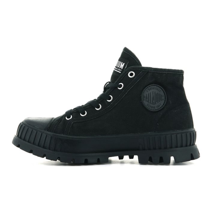 Black Palladium Pallashock Mid OG Men's Boots | ZA-436BDWP