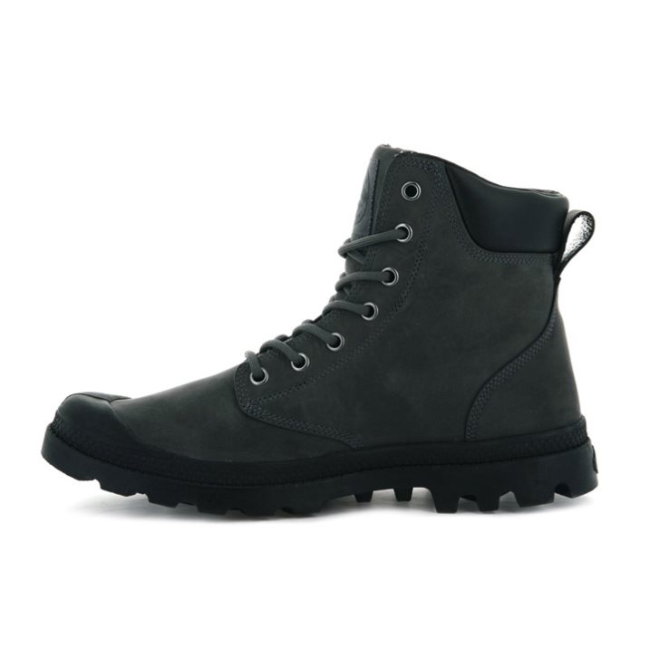 Black Palladium Pampa Cuff WP LUX Men's Boots | ZA-879PEZR