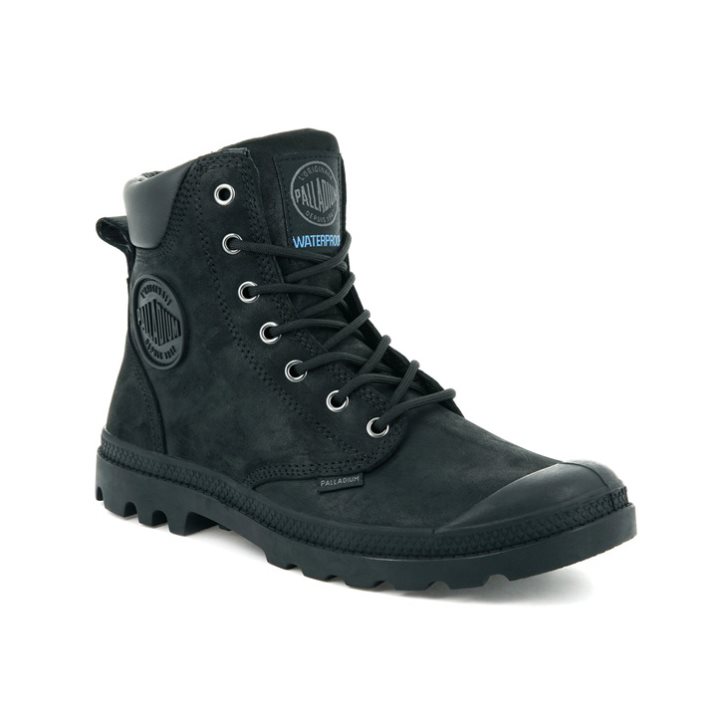 Black Palladium Pampa Cuff WP LUX Women's Boots | ZA-857JDPH