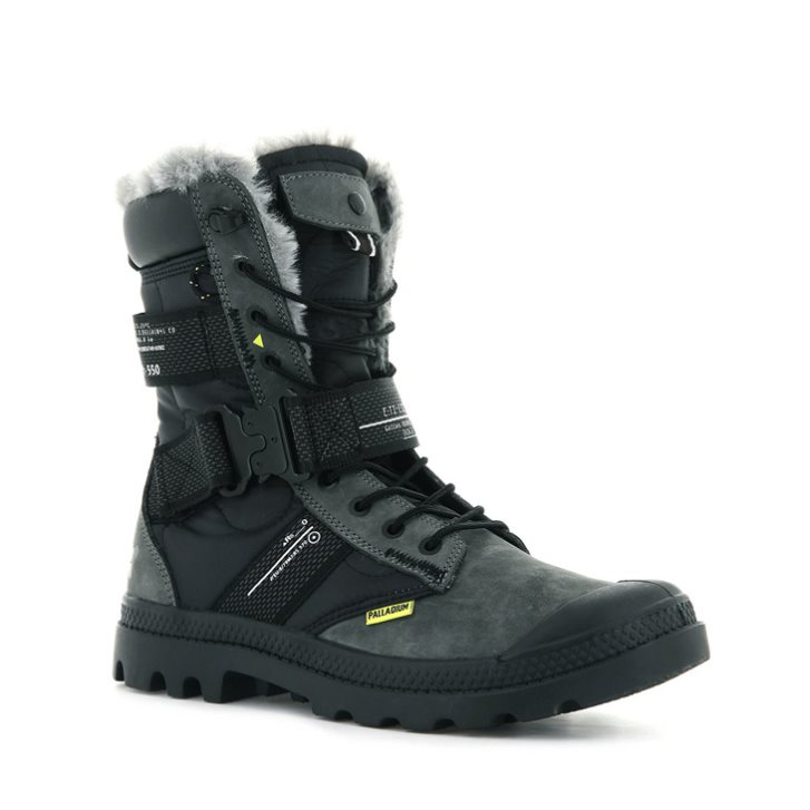 Black Palladium Pampa Europa Tactical Women's Boots | ZA-563TBZD