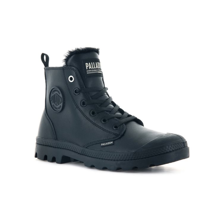 Black Palladium Pampa Hi Zip Leather S Women's Boots | ZA-429MXPY