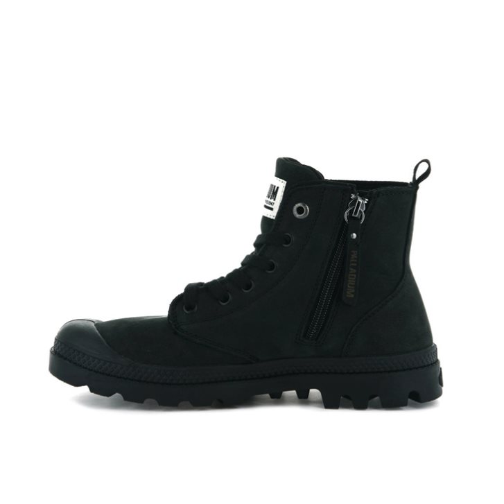 Black Palladium Pampa Hi Zip Nubuck Women's Boots | ZA-912ASPE