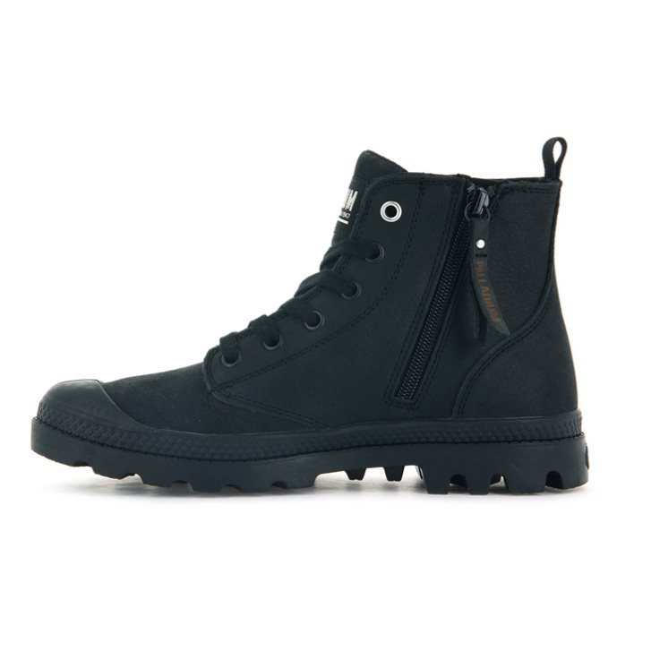 Black Palladium Pampa Hi Zip SL Women's Boots | ZA-703PQNU