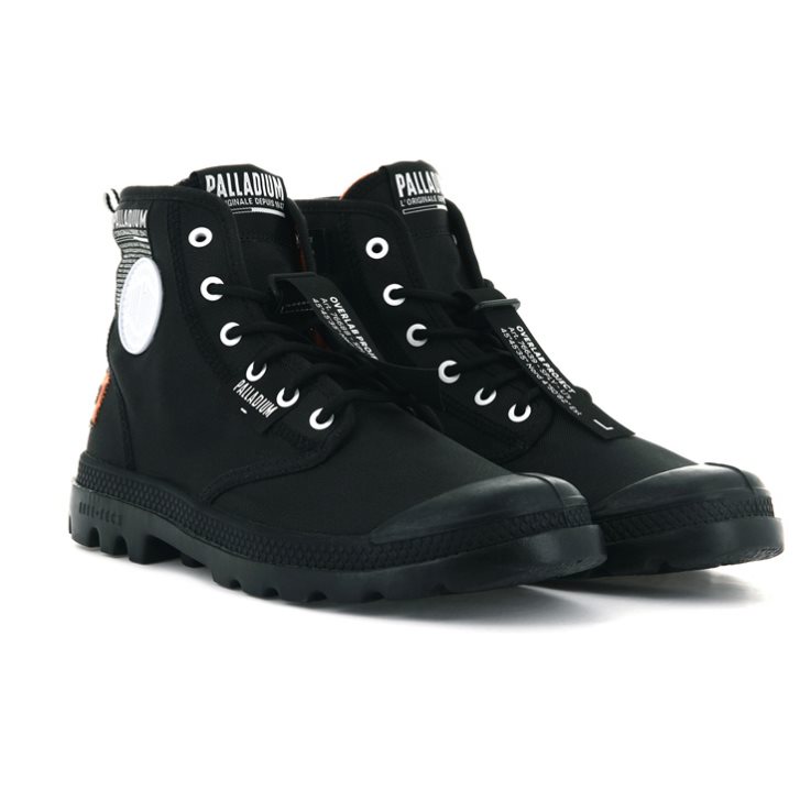 Black Palladium Pampa Lite Overlab Women's Boots | ZA-513ECQJ