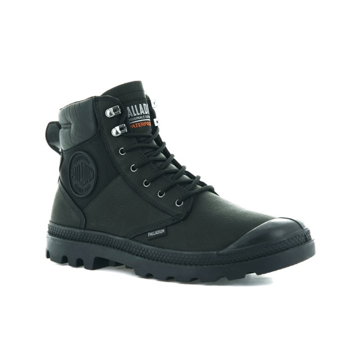 Black Palladium Pampa Shield WP+ LTH Men's Boots | ZA-362XVRA