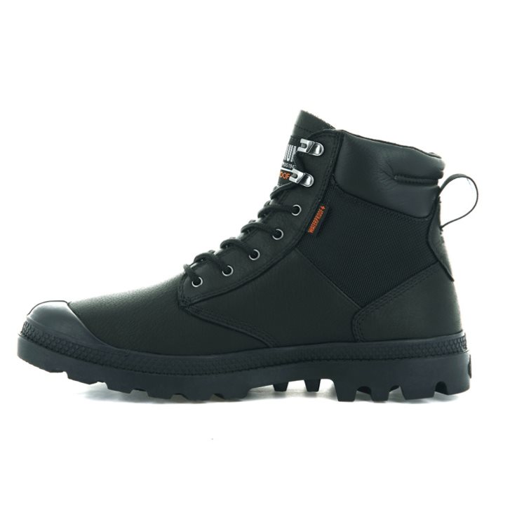 Black Palladium Pampa Shield WP+ LTH Men's Boots | ZA-362XVRA