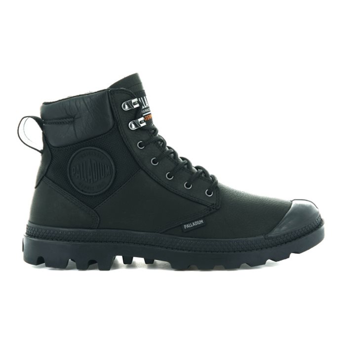 Black Palladium Pampa Shield WP+ LTH Men\'s Boots | ZA-362XVRA