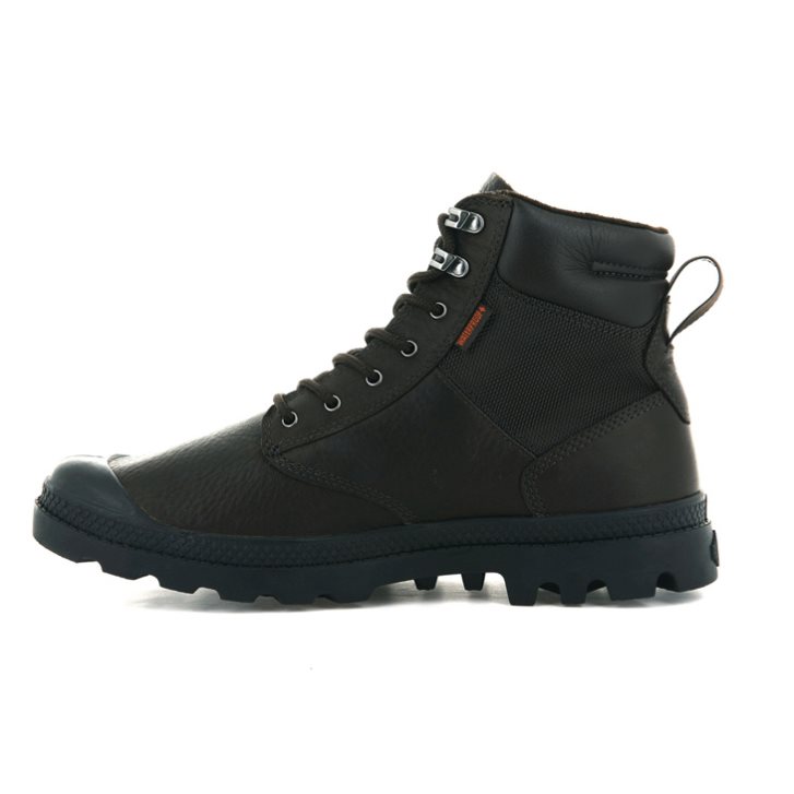 Black Palladium Pampa Shield WP+ LTH Men's Boots | ZA-369TYIZ