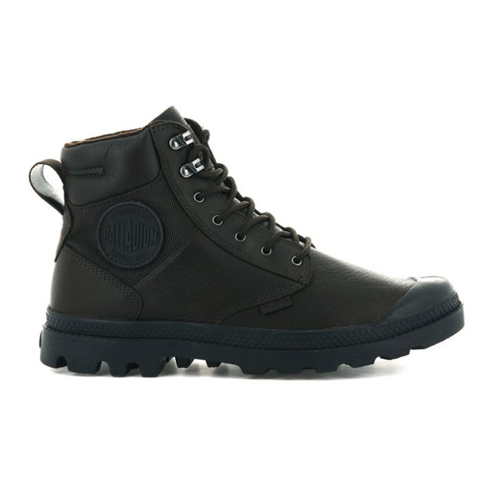 Black Palladium Pampa Shield WP+ LTH Men\'s Boots | ZA-369TYIZ