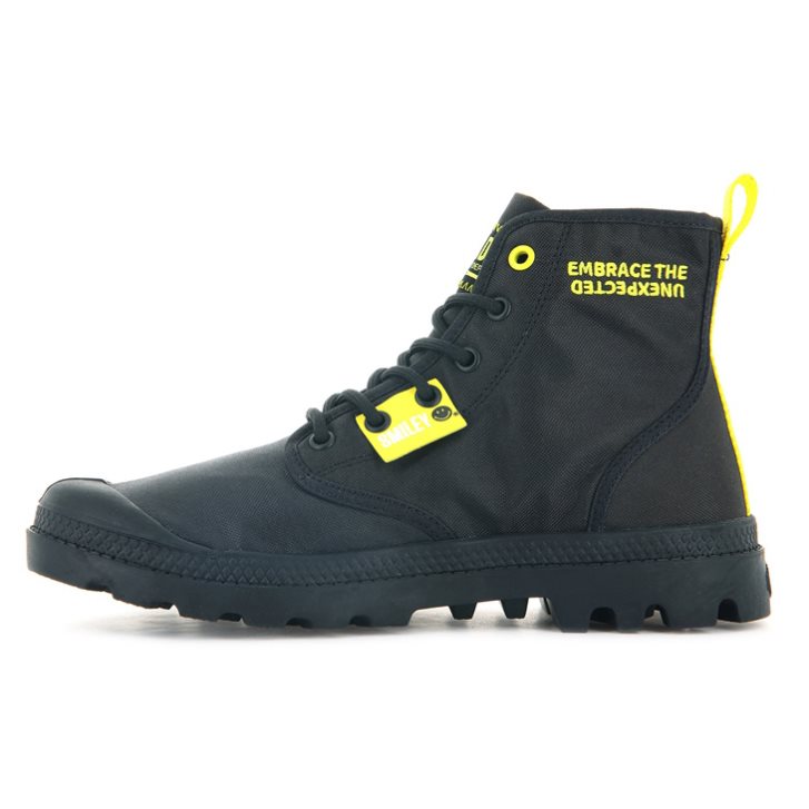 Black Palladium Pampa Smiley Change Men's Boots | ZA-304KYPS