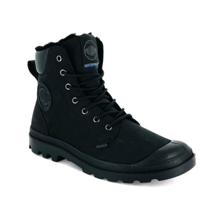 Black Palladium Pampa Sport Cuff WPS Men's Boots | ZA-376OUGF