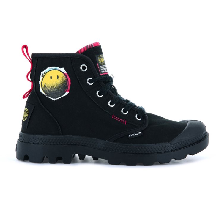 Black Palladium Pampa X Smiley 1970 Men\'s Boots | ZA-394IMLC