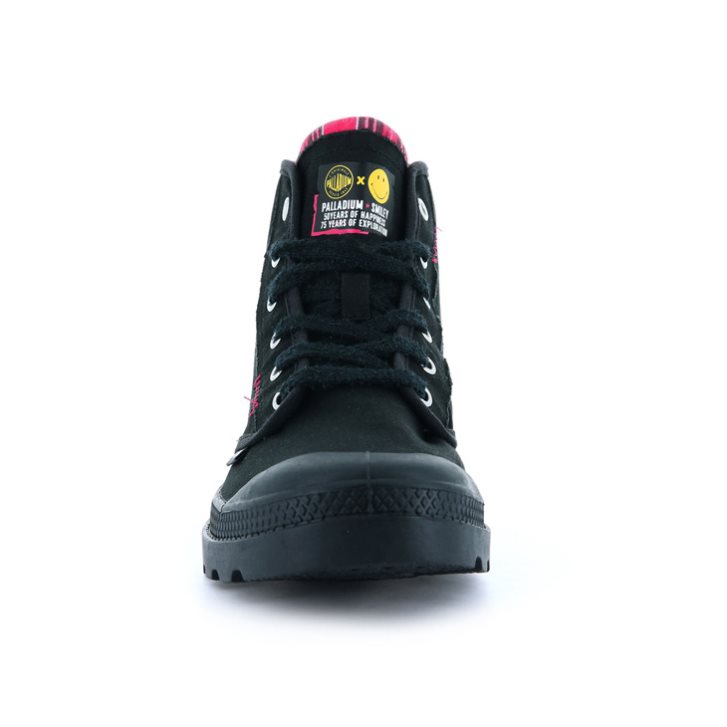 Black Palladium Pampa X Smiley 1970 Women's Boots | ZA-261QBKT