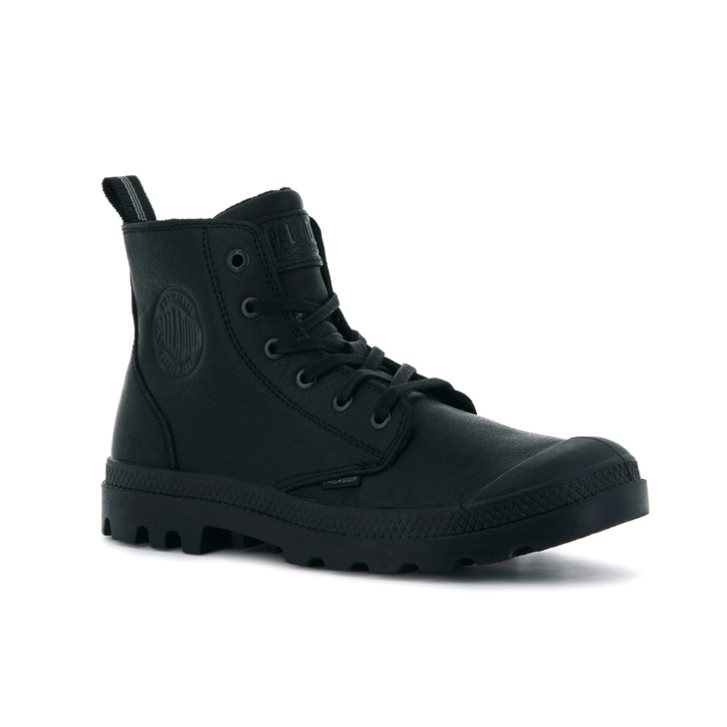 Black Palladium Pampa Zip Leather ESS Women's Boots | ZA-056OPSN