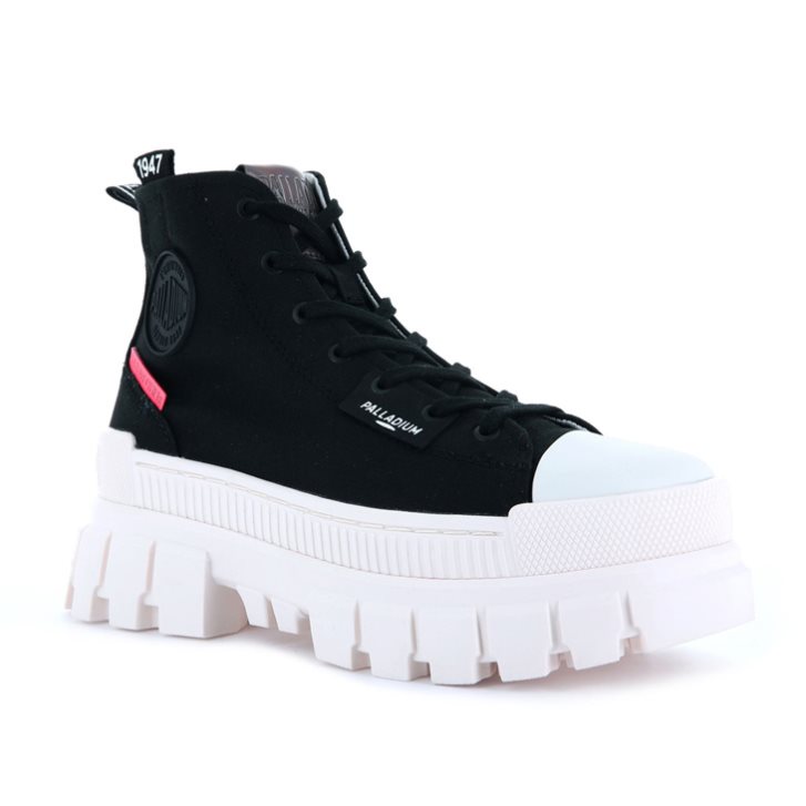 Black / White Palladium Revolt Hi TX Women's Platform Shoes | ZA-560ZHMI