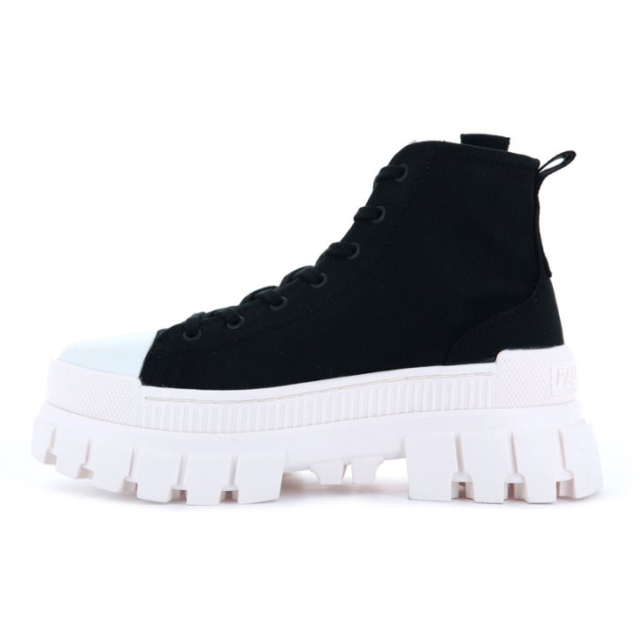 Black / White Palladium Revolt Hi TX Women's Platform Shoes | ZA-560ZHMI