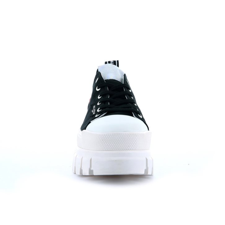 Black / White Palladium Revolt LO TX Women's Platform Shoes | ZA-914SYVI