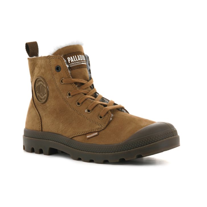 Brown Palladium Pampa Hi Zip WL Men's Boots | ZA-678SLIM