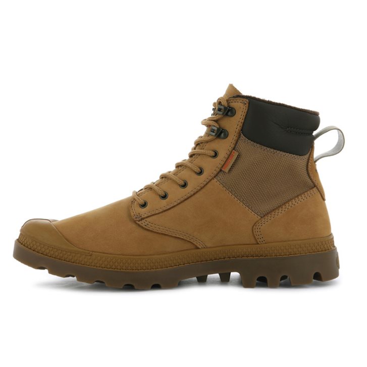 Brown Palladium Pampa Shield WP+ LUX Men's Boots | ZA-860EFLV