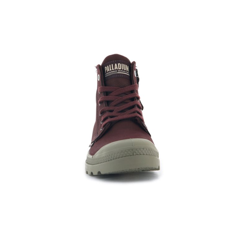 Burgundy Palladium Pampa Hi Zip SL Women's Boots | ZA-529QZRL