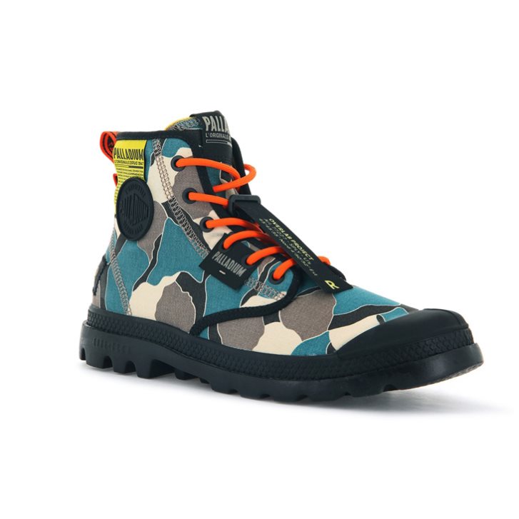 Camo Palladium Pampa Lite Overlab Men's Boots | ZA-347VGDP