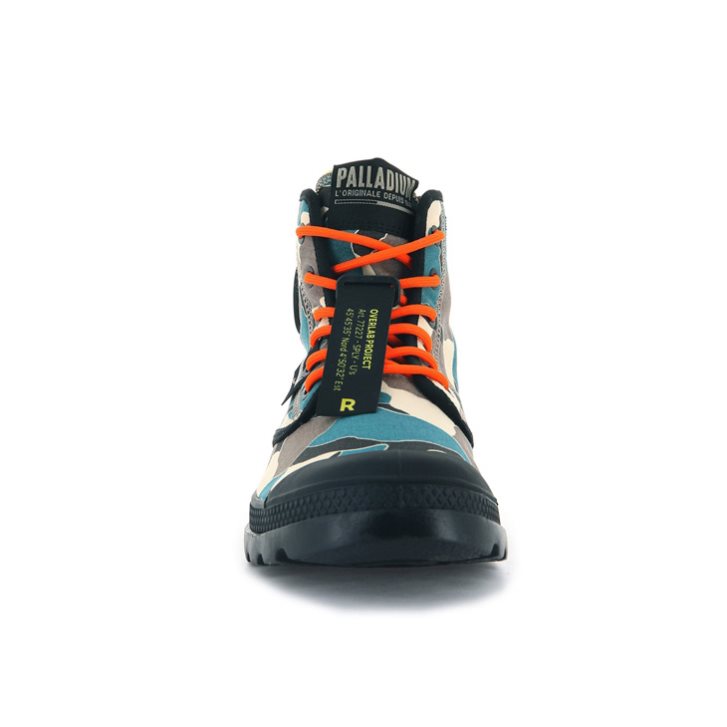 Camo Palladium Pampa Lite Overlab Men's Boots | ZA-347VGDP