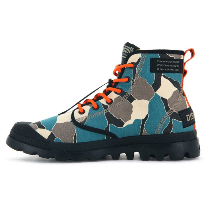 Camo Palladium Pampa Lite Overlab Men's Boots | ZA-347VGDP