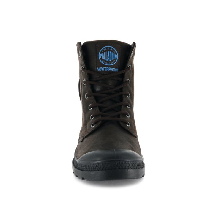 Chocolate Palladium Pampa Cuff WP LUX Men's Boots | ZA-985MQXJ