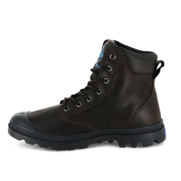 Chocolate Palladium Pampa Cuff WP LUX Men's Boots | ZA-985MQXJ