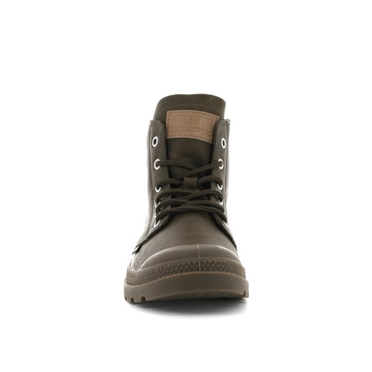 Chocolate Palladium Pampa Hi Leather UL Women's Boots | ZA-851QXTD