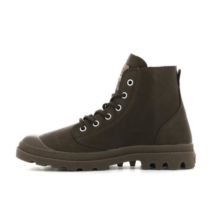 Chocolate Palladium Pampa Hi Leather UL Women's Boots | ZA-851QXTD