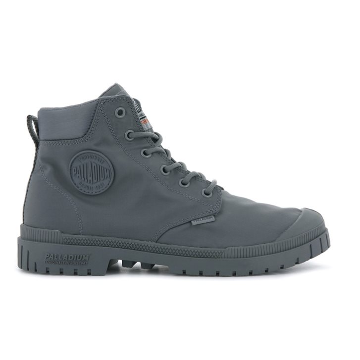 Dark Grey Palladium Pampa Sp20 Cuff WP+ Men\'s Boots | ZA-842ZKQM