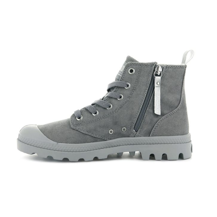 Dark Grey Palladium Pampa Zip Desertwash Women's Boots | ZA-312QYAT