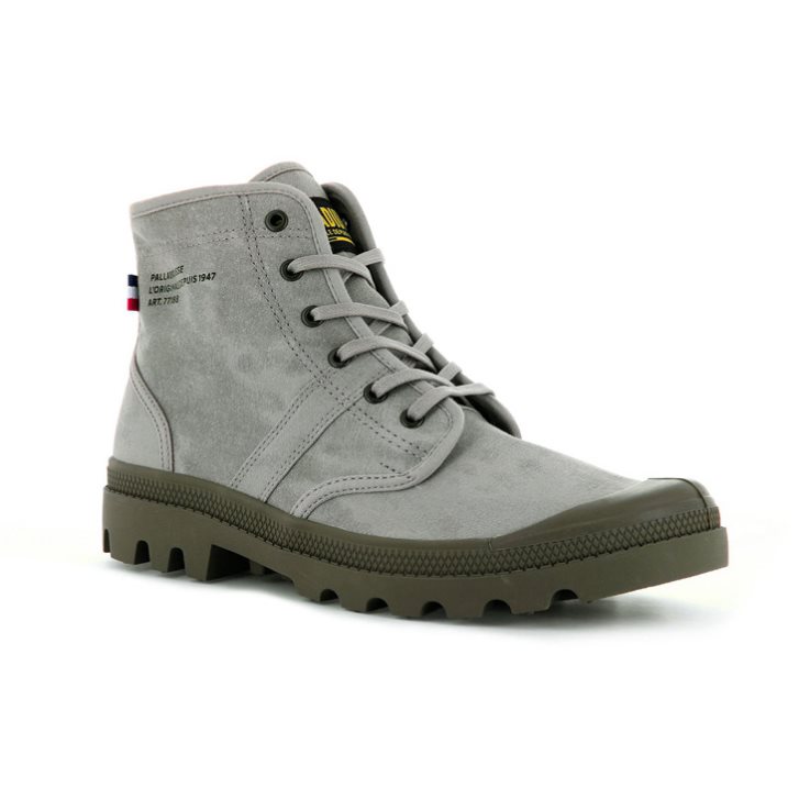 Grey Palladium Pallabrousse Legion WAX Men's Boots | ZA-038CZRB