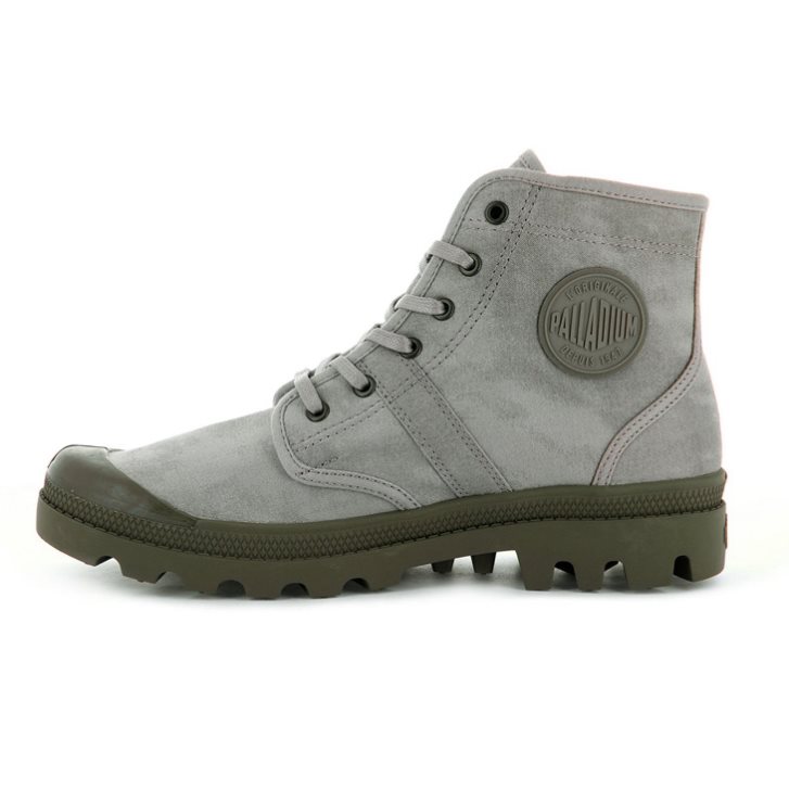 Grey Palladium Pallabrousse Legion WAX Men's Boots | ZA-038CZRB