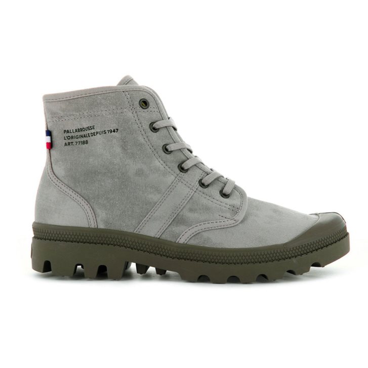 Grey Palladium Pallabrousse Legion WAX Men\'s Boots | ZA-038CZRB