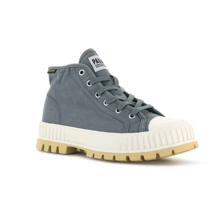 Grey Palladium Pallashock Mid OG Men's Boots | ZA-264XGMQ