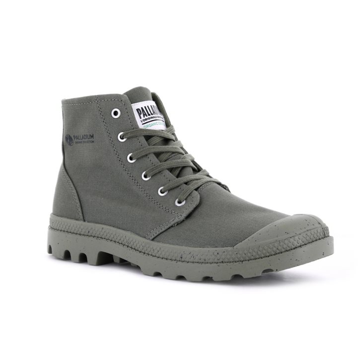 Grey Palladium Pampa Hi Organic II Men's Boots | ZA-307MFCP