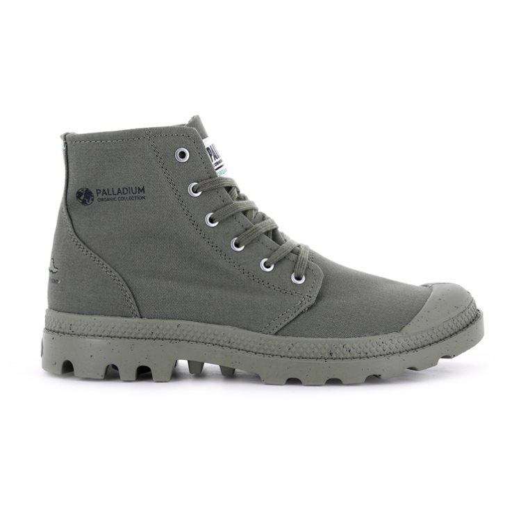 Grey Palladium Pampa Hi Organic II Men\'s Boots | ZA-307MFCP